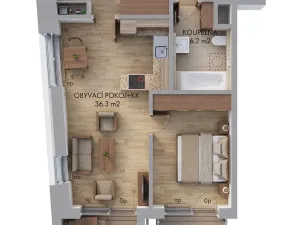 Pronájem bytu 2+kk, Praha, Lovosická, 57 m2