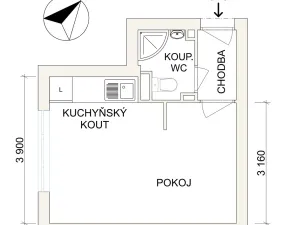 Prodej bytu 1+kk, Havířov - Podlesí, Šrámkova, 25 m2