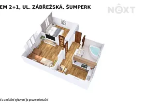 Pronájem bytu 2+1, Šumperk, Zábřežská, 55 m2