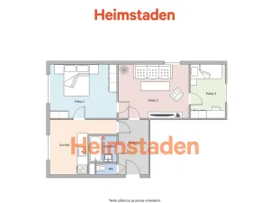 Pronájem bytu 3+1, Orlová - Lutyně, Masarykova třída, 55 m2
