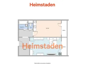 Pronájem bytu 2+kk, Orlová - Lutyně, Masarykova třída, 48 m2