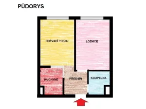 Pronájem bytu 2+kk, Kladno - Kročehlavy, Holandská, 40 m2