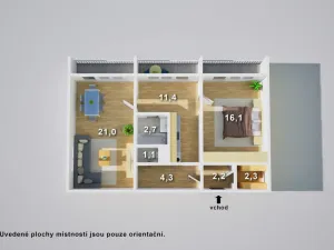 Prodej bytu 2+1, Most, U Věžových domů, 63 m2