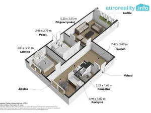 Prodej bytu 3+1, Doksy, Pražská, 64 m2