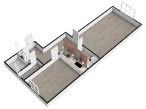 Pronájem bytu 1+1, Praha - Kobylisy, Čimická, 58 m2