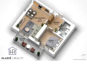 Prodej bytu 2+kk, Fryšták, Přehradní, 46 m2