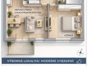 Pronájem bytu 2+kk, Rychnov nad Kněžnou, Javornická, 57 m2