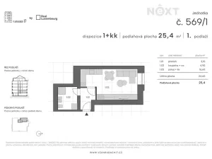 Prodej bytu 1+kk, Praha - Libeň, V zahradách, 26 m2