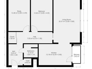 Pronájem bytu 3+1, Praha, Volutová, 76 m2