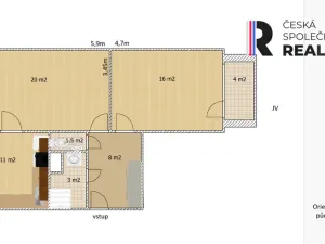 Prodej bytu 2+1, Žatec, Jabloňová, 64 m2