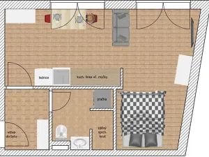 Pronájem bytu 1+kk, Milevsko, 5. května, 32 m2