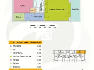 Prodej bytu 2+kk, Olomouc, Topolová, 55 m2