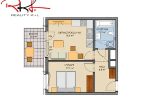 Prodej bytu 2+kk, Praha - Prosek, Čakovická, 49 m2