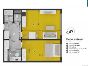Prodej bytu 2+kk, Praha - Radotín, náměstí Osvoboditelů, 47 m2