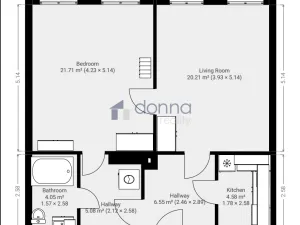 Pronájem bytu 2+kk, Praha, Palackého, 62 m2