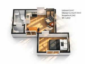 Prodej bytu 2+kk, Olomouc - Řepčín, 28 m2