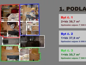 Prodej činžovního domu, Duchcov, Husova, 360 m2