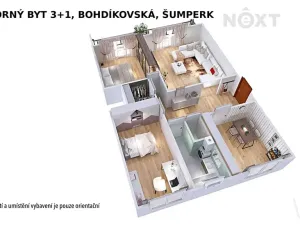 Prodej bytu 3+1, Šumperk, Bohdíkovská, 75 m2