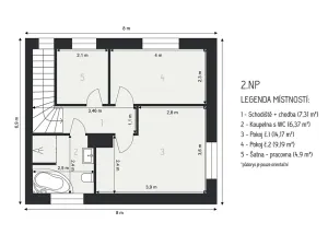 Prodej rodinného domu, Pustiměř, Konečná, 86 m2