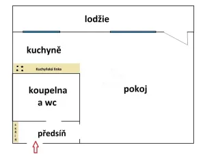 Pronájem bytu 1+kk, Praha - Střížkov, Rumburská, 36 m2