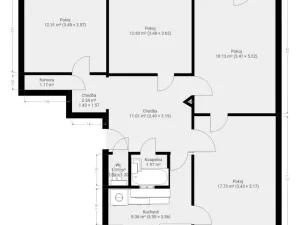 Pronájem bytu 4+1, Brno, Loosova, 92 m2