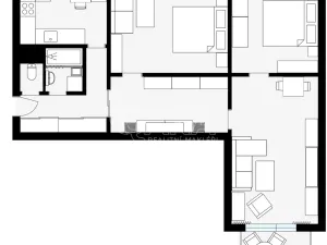 Prodej bytu 3+1, Týn nad Vltavou, Veselská, 79 m2