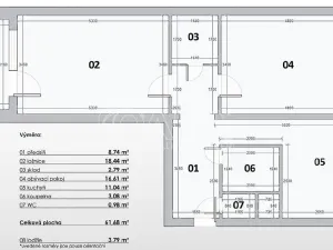 Prodej bytu 2+1, Brno - Židenice, Stará osada, 64 m2
