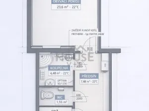 Prodej bytu 1+kk, Praha - Vysočany, Prouzova, 37 m2