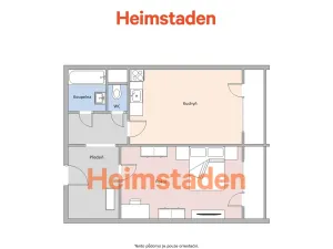 Pronájem bytu 2+kk, Orlová - Lutyně, Masarykova třída, 50 m2