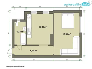 Prodej bytu 1+1, Mariánské Lázně, Mladějovského, 41 m2