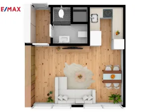 Pronájem bytu 1+kk, Kolín - Kolín V, Podskalské nábřeží, 32 m2