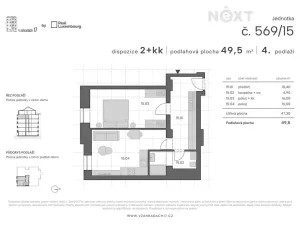 Prodej bytu 2+kk, Praha - Libeň, V zahradách, 50 m2