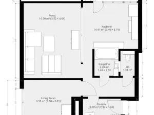Pronájem bytu 2+1, Brno, Záhřebská, 55 m2