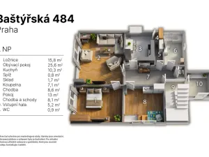 Prodej rodinného domu, Praha, Baštýřská, 267 m2