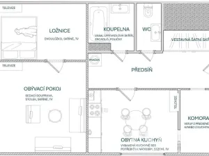 Pronájem bytu 2+1, Praha - Kobylisy, Kobyliské náměstí, 66 m2