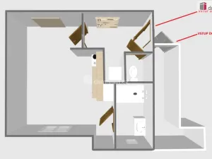 Pronájem bytu 1+kk, Břeclav, Bří. Mrštíků, 25 m2