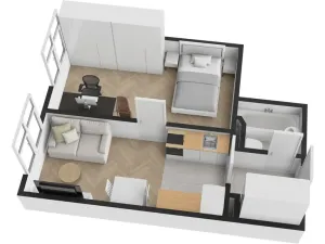 Pronájem bytu 2+kk, Praha - Smíchov, Holečkova, 39 m2