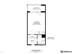 Pronájem bytu 1+kk, Praha - Hloubětín, Kolbenova, 35 m2