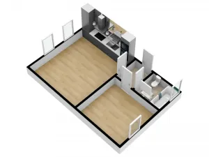 Pronájem bytu 2+kk, Kosmonosy, Hradišťská, 42 m2