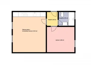 Pronájem bytu 2+kk, Kosmonosy, Hradišťská, 42 m2