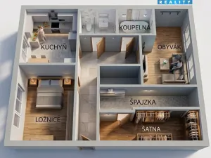 Prodej bytu 2+1, Neratovice, Dr. E. Beneše, 62 m2