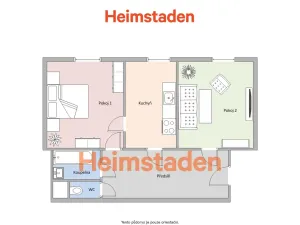 Pronájem bytu 2+1, Ostrava - Poruba, Havlíčkovo náměstí, 52 m2