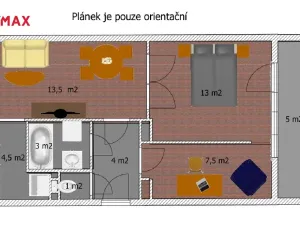 Prodej bytu 2+1, Praha, Hrusická, 46 m2