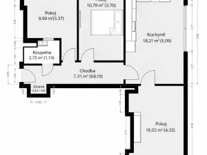 Prodej bytu 3+1, Brno - Husovice, Soběšická, 69 m2