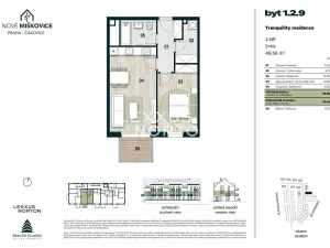 Prodej bytu 2+kk, Praha - Miškovice, Polabská, 53 m2