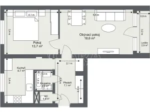 Prodej bytu 2+1, Praha - Strašnice, Kružberská, 51 m2