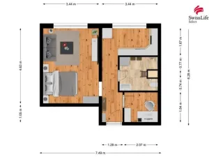 Pronájem bytu 1+1, Svitavy, Svitavská, 36 m2