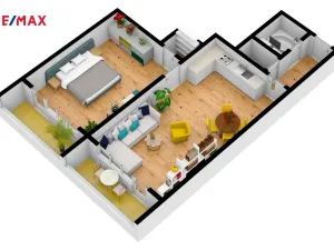 Pronájem bytu 2+kk, Hradec Králové - Nový Hradec Králové, Jana Masaryka, 56 m2