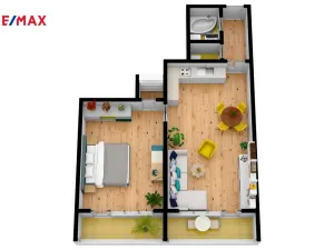 Pronájem bytu 2+kk, Hradec Králové - Nový Hradec Králové, Jana Masaryka, 56 m2