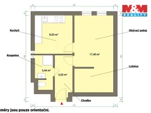 Pronájem bytu 1+1, Mariánské Lázně, Chebská, 35 m2